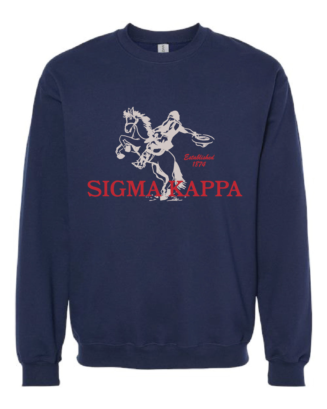 Sigma Kappa Navy Rodeo Sorority Crewneck