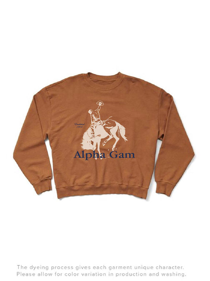 Caffeine Rodeo Matching Set Light Weight Sorority Crewneck