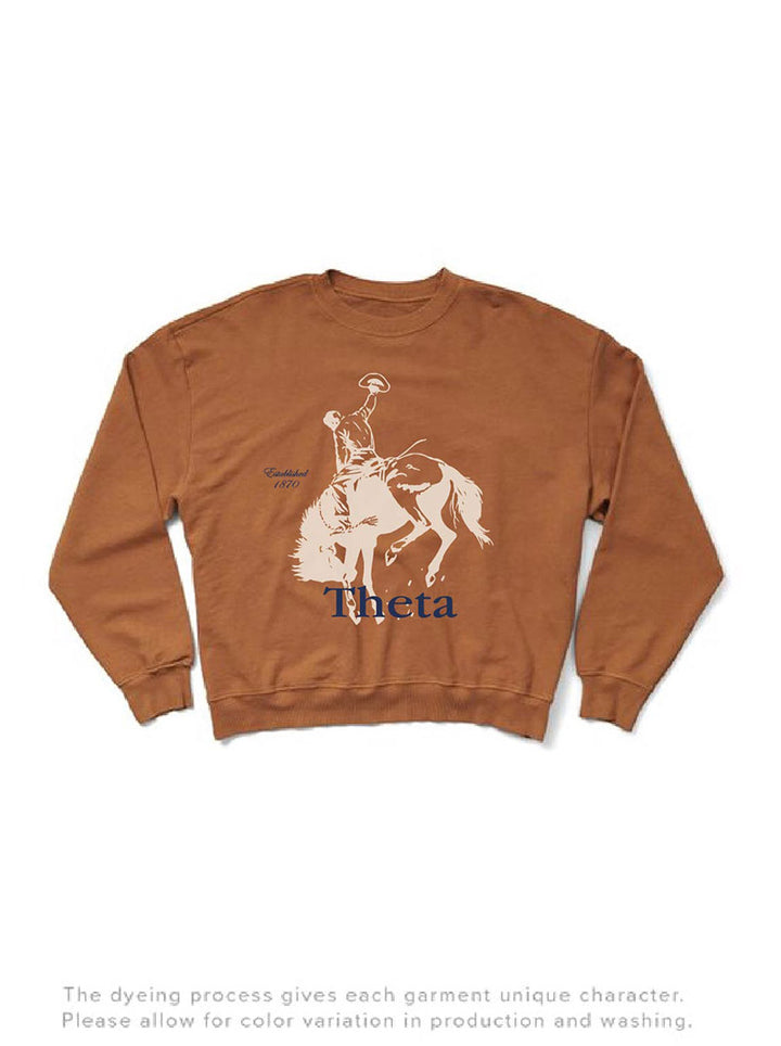 Caffeine Rodeo Matching Set Light Weight Sorority Crewneck