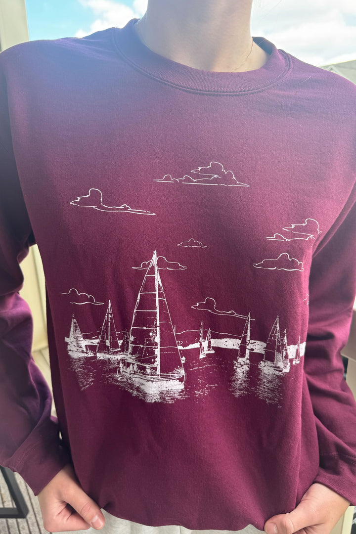 Sailboat Scenery Lifestyle Crewneck