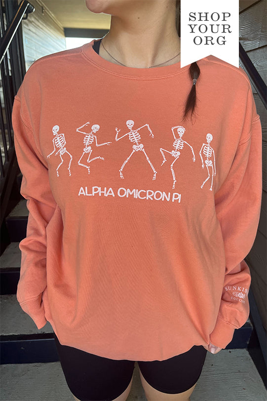 Sunkissed Coconut® Terracotta Skeleton Sorority Crewneck