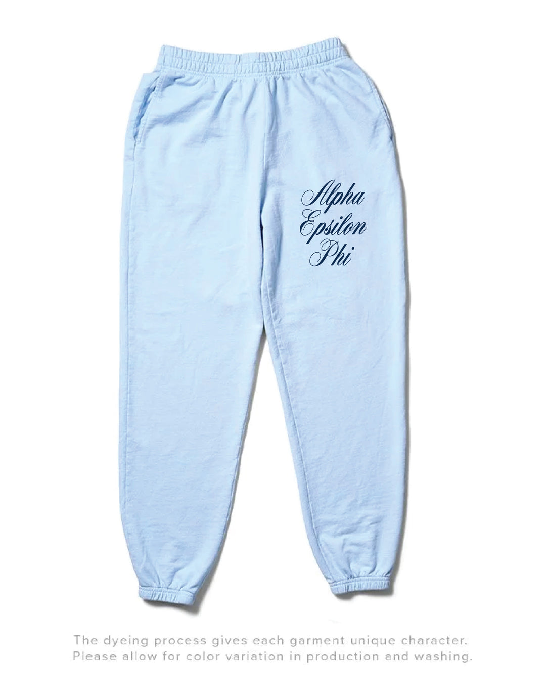 Script Arctic Blue Light Weight Sorority Joggers