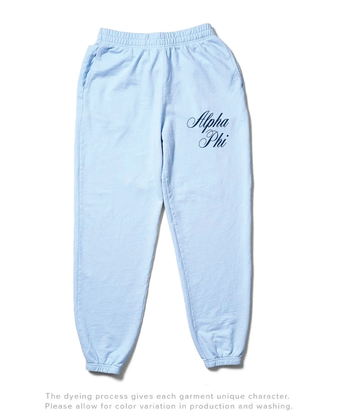 Script Arctic Blue Light Weight Sorority Joggers