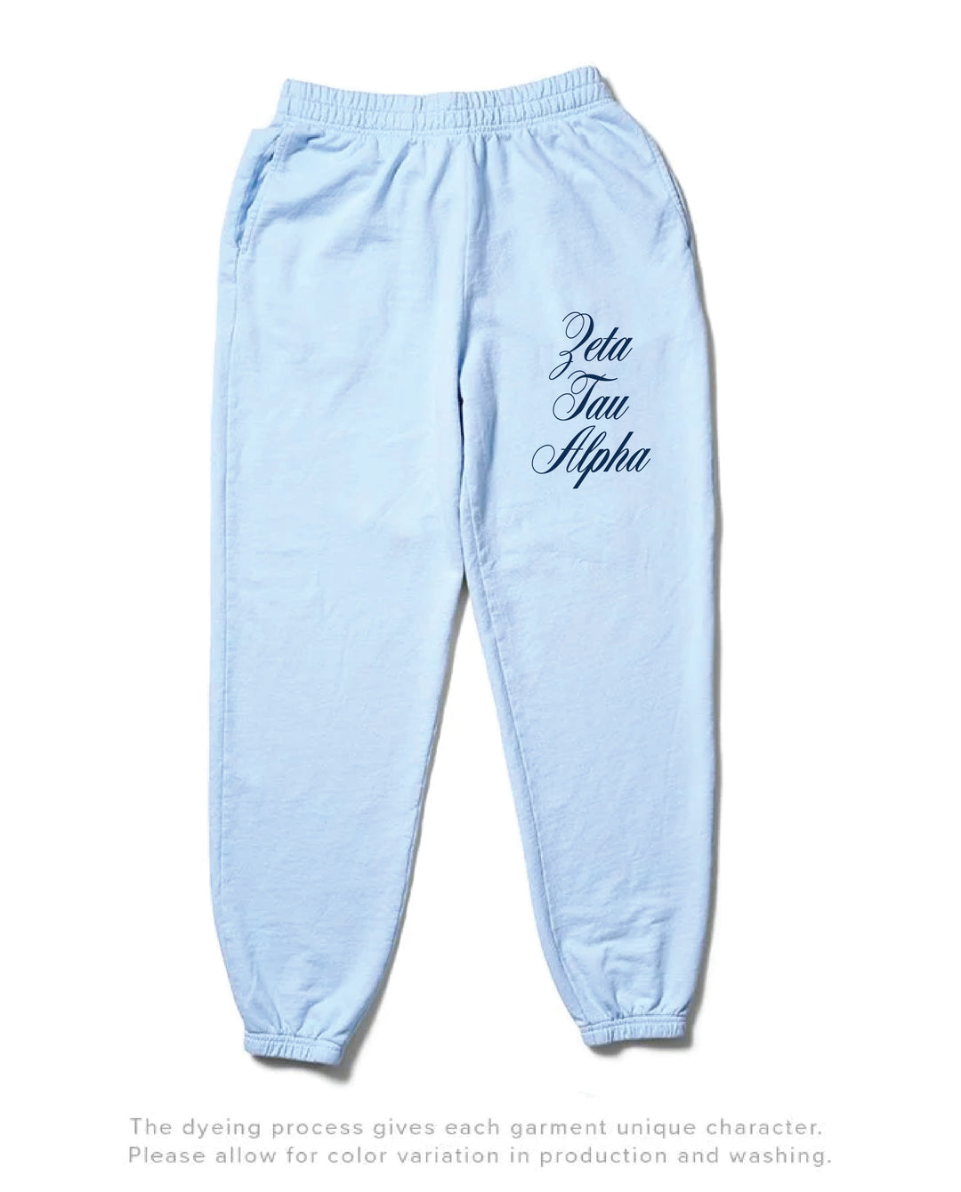 Script Arctic Blue Light Weight Sorority Joggers