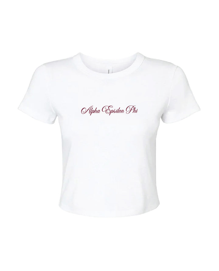 Script Sorority Baby Tee