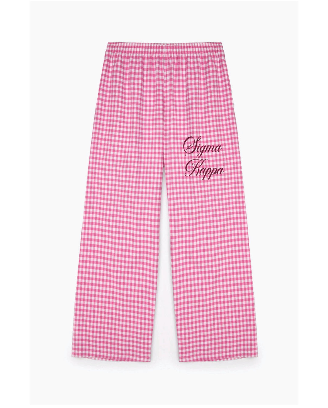 Embroidered Script Sorority Flannel Pajama Pant