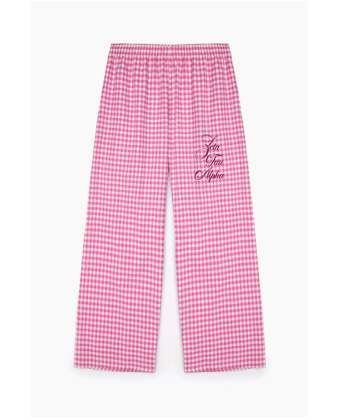 Embroidered Script Sorority Flannel Pajama Pant