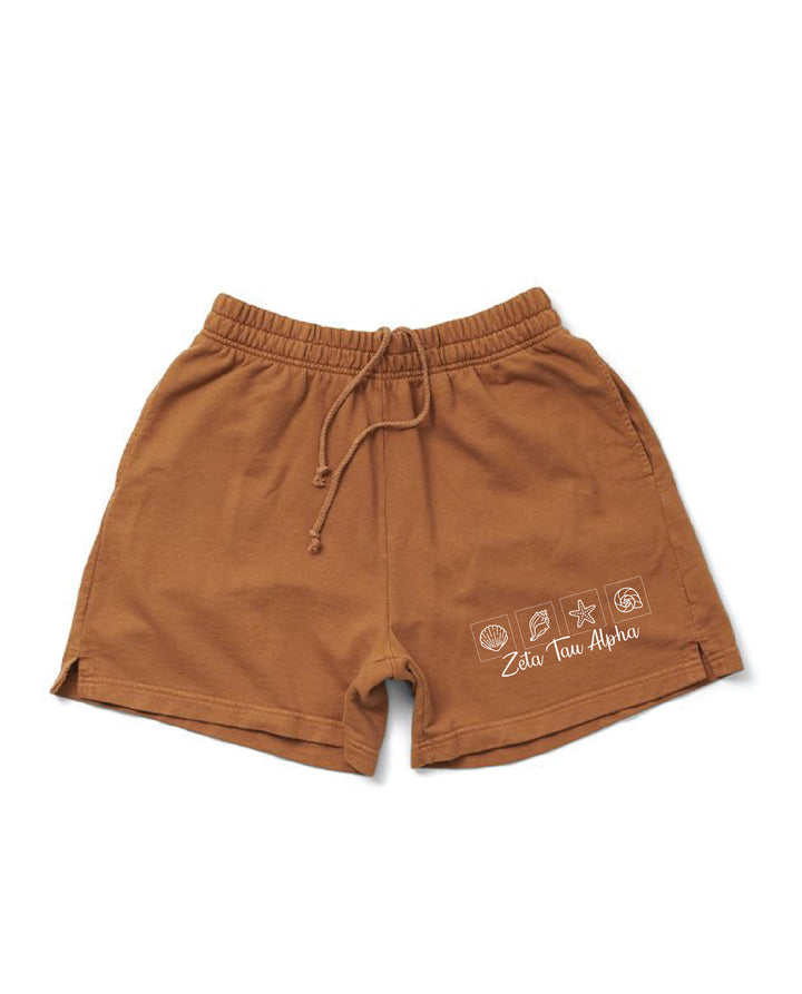 Seashell Caffeine Sorority Shorts