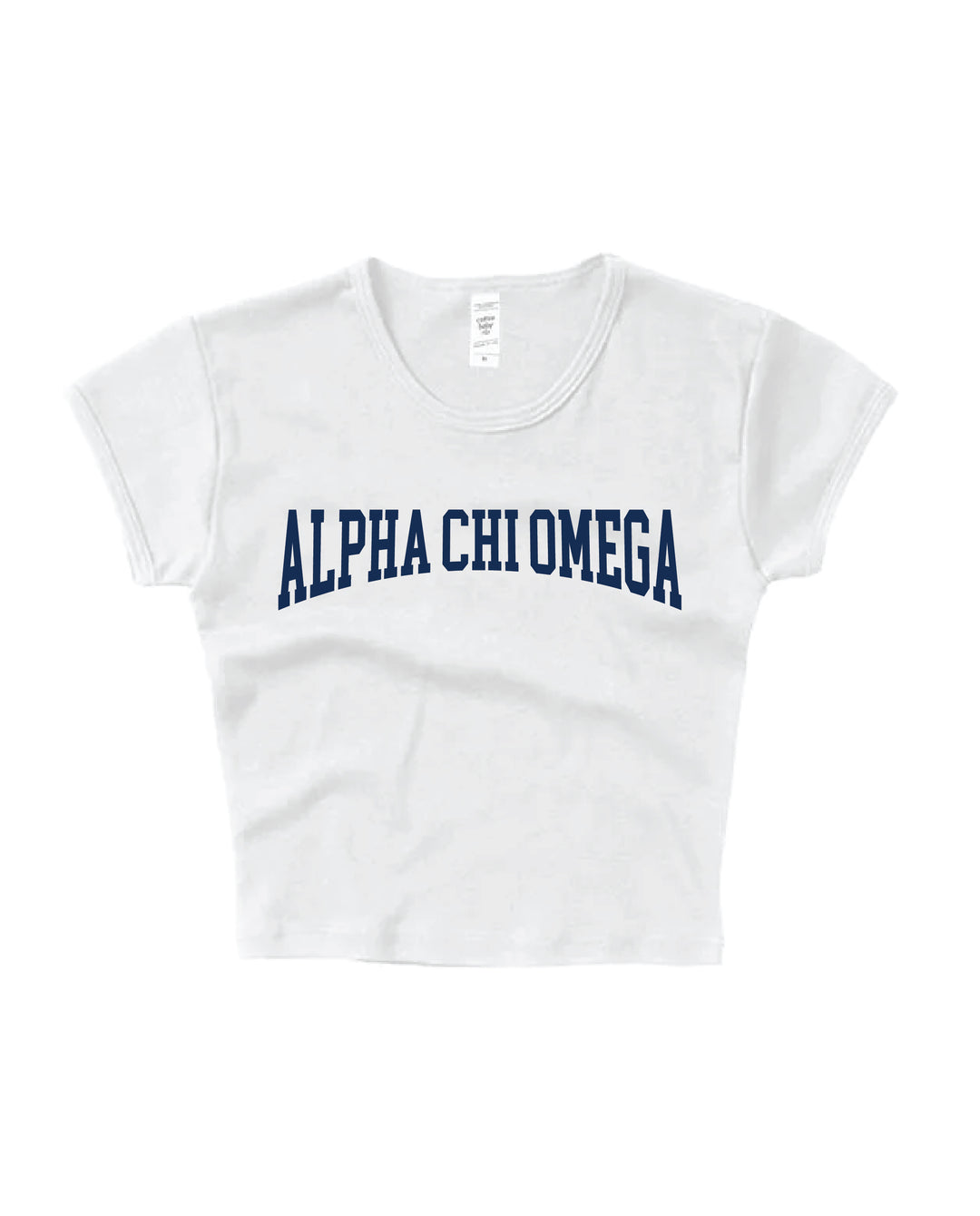 Alpha Chi Omega Everyday Navy Print Baby Tee