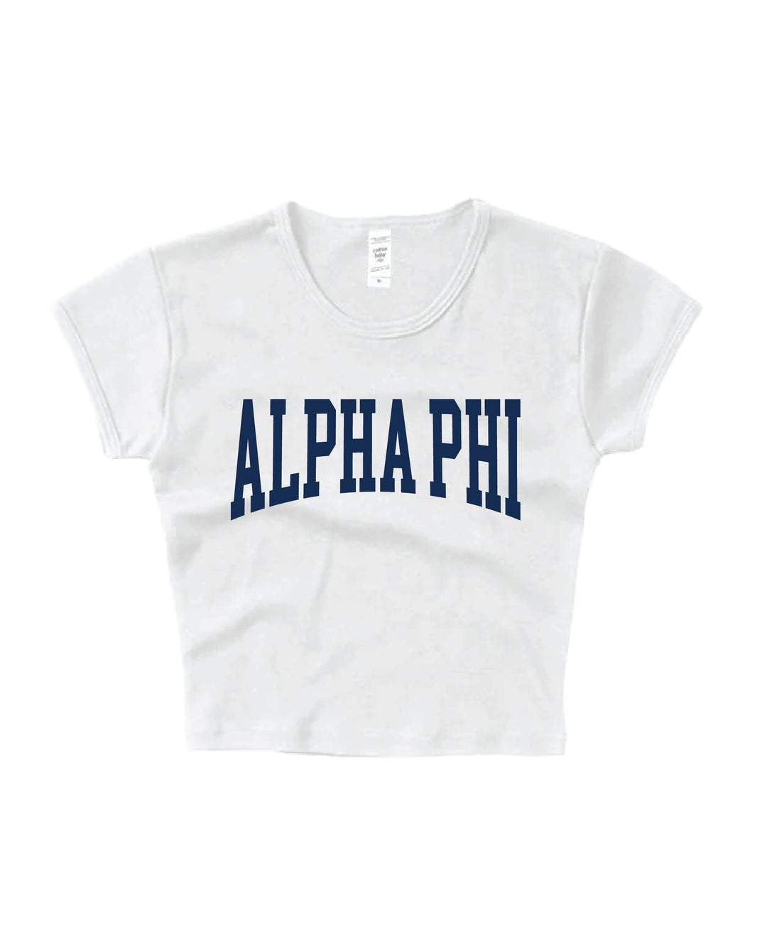 Alpha Phi Everyday Navy Print Baby Tee