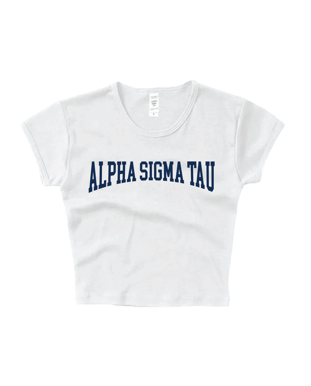 Alpha Sigma Tau Everyday Navy Print Baby Tee