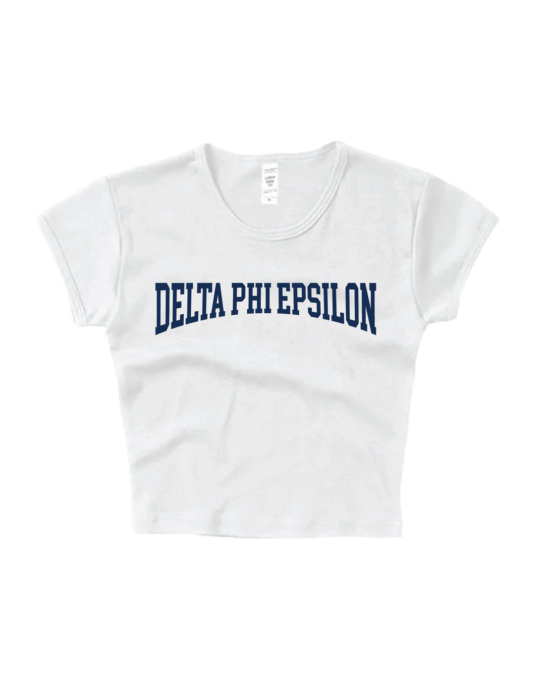 Delta Phi Epsilon Everyday Navy Print Baby Tee