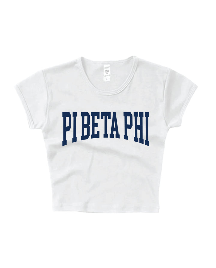 Pi Beta Phi Everyday Navy Print Baby Tee