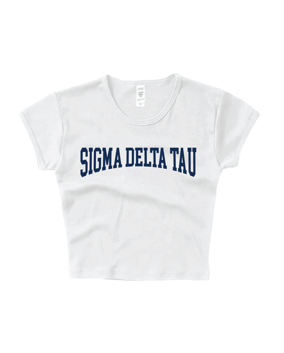 Sigma Delta Tau Everyday Navy Print Baby Tee