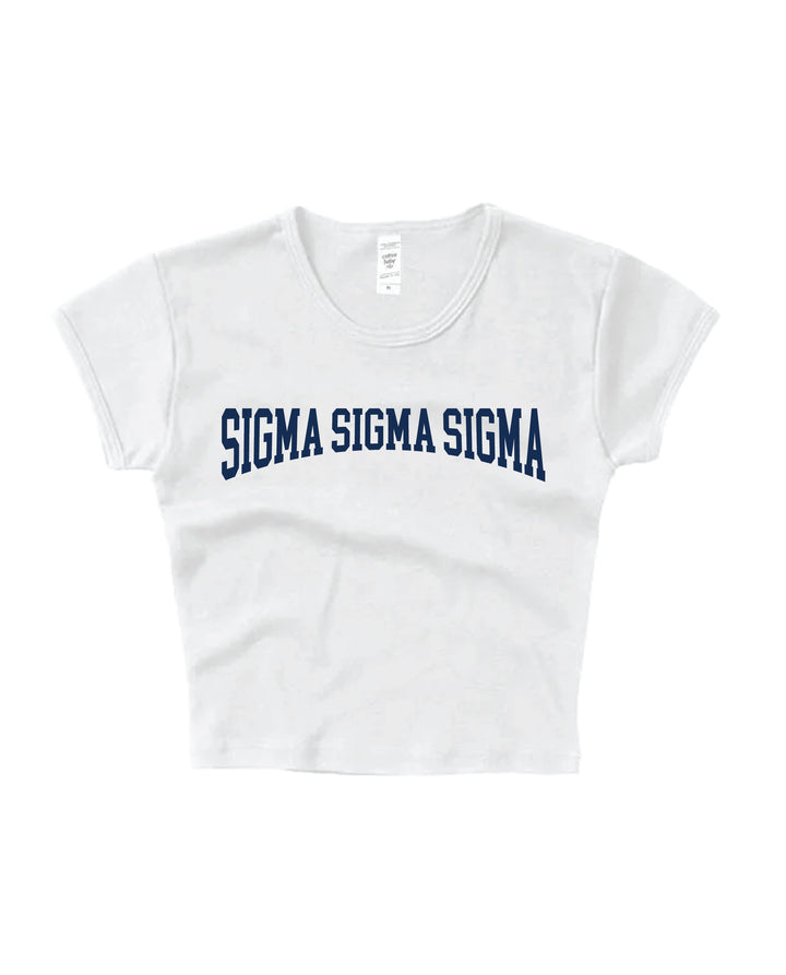 Sigma Sigma Sigma Everyday Navy Print Baby Tee