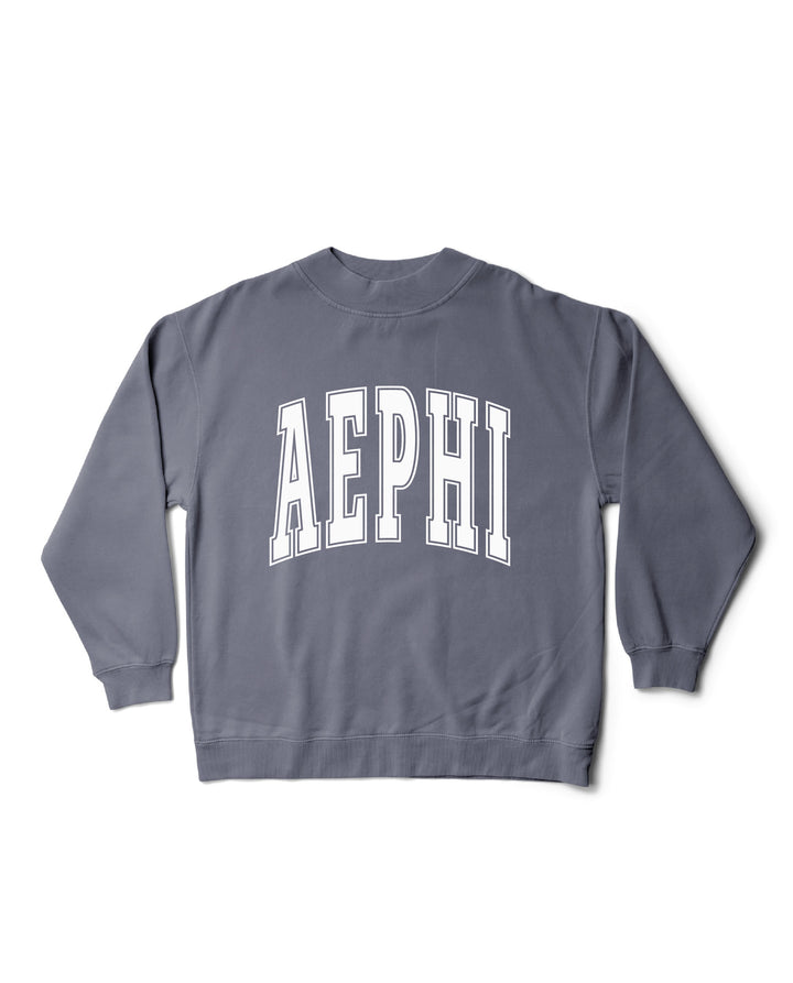 Simple Mock Neck Ocean Sorority Crewneck