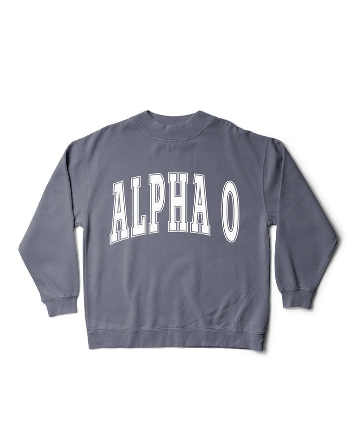 Simple Mock Neck Ocean Sorority Crewneck