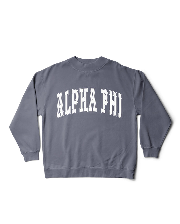 Simple Mock Neck Ocean Sorority Crewneck