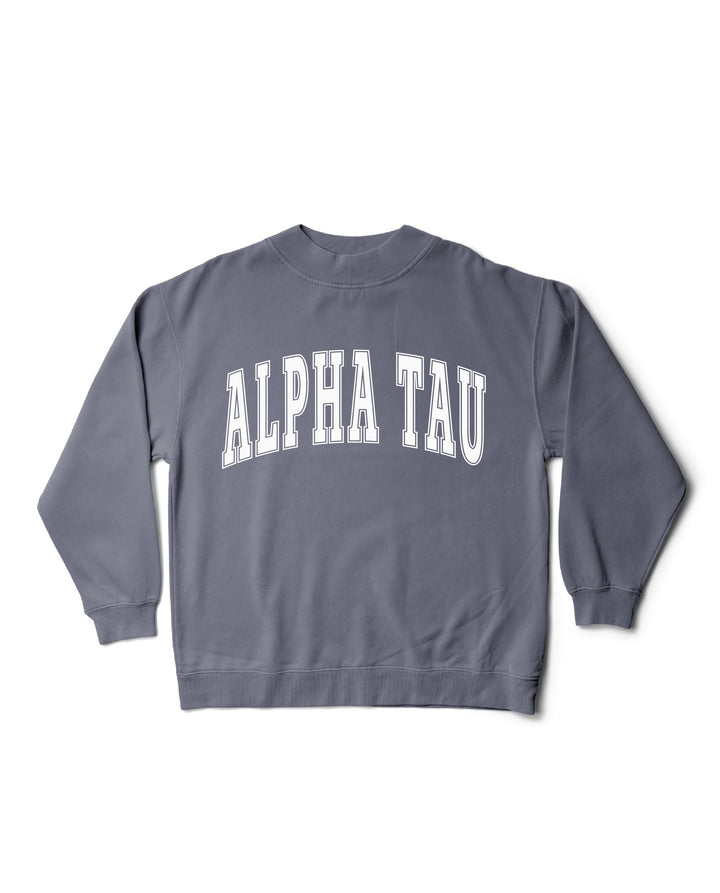 Simple Mock Neck Ocean Sorority Crewneck