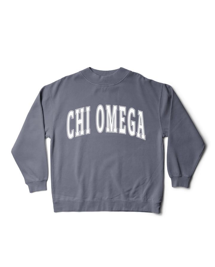 Simple Mock Neck Ocean Sorority Crewneck