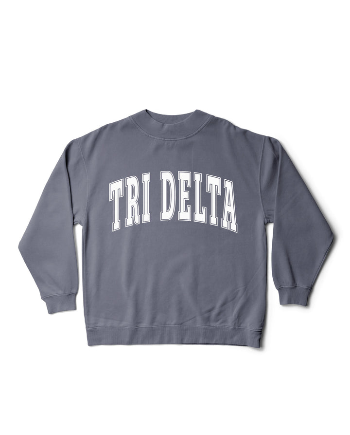 Simple Mock Neck Ocean Sorority Crewneck