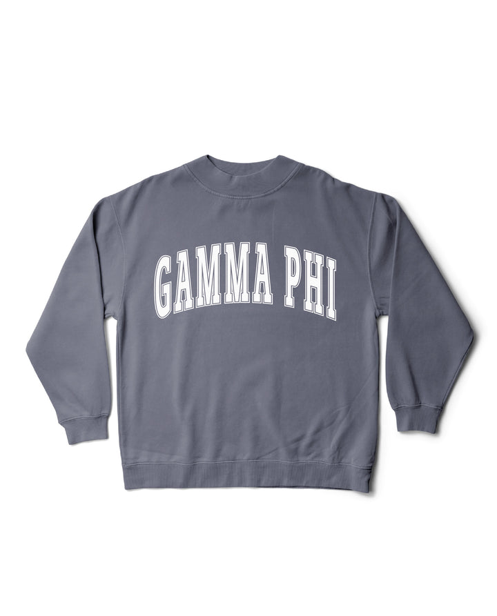 Simple Mock Neck Ocean Sorority Crewneck