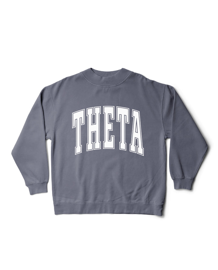 Simple Mock Neck Ocean Sorority Crewneck