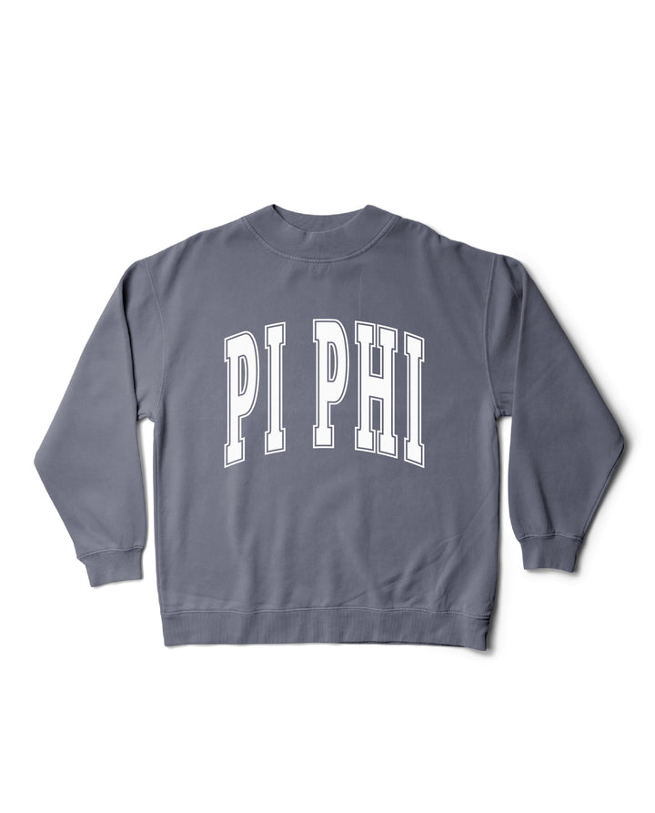 Simple Mock Neck Ocean Sorority Crewneck