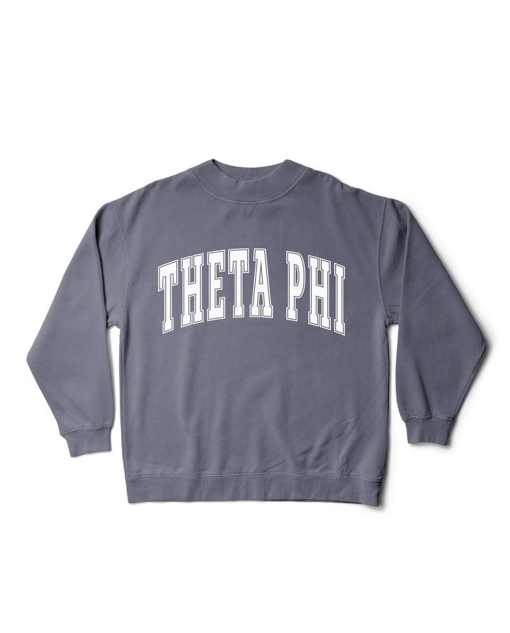 Simple Mock Neck Ocean Sorority Crewneck