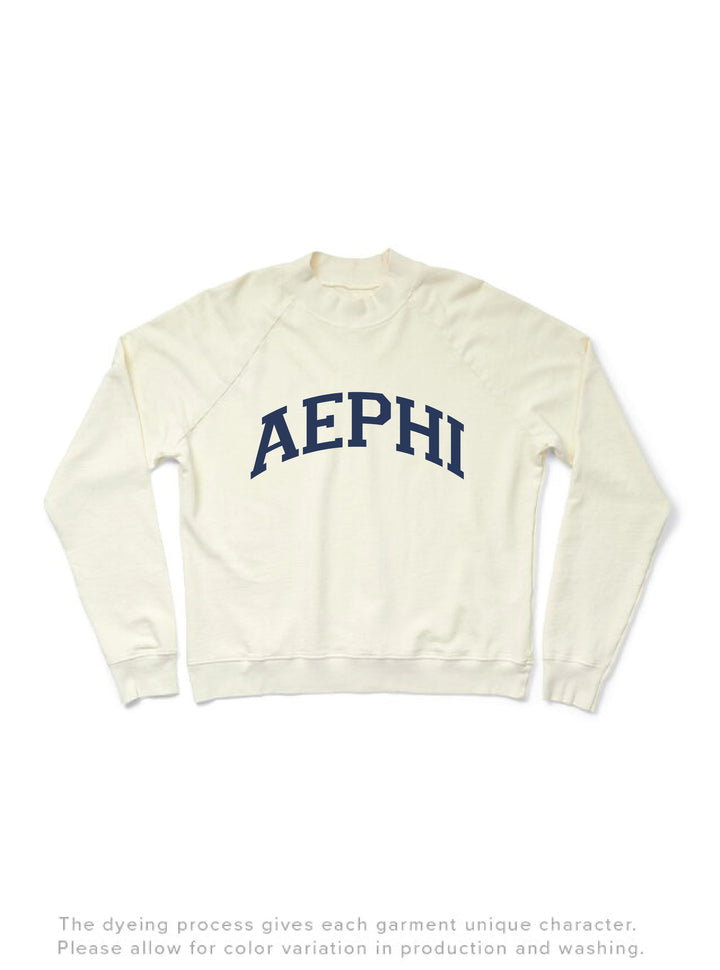 Simple Mock Neck Vanilla Ice Light Weight Sorority Crewneck