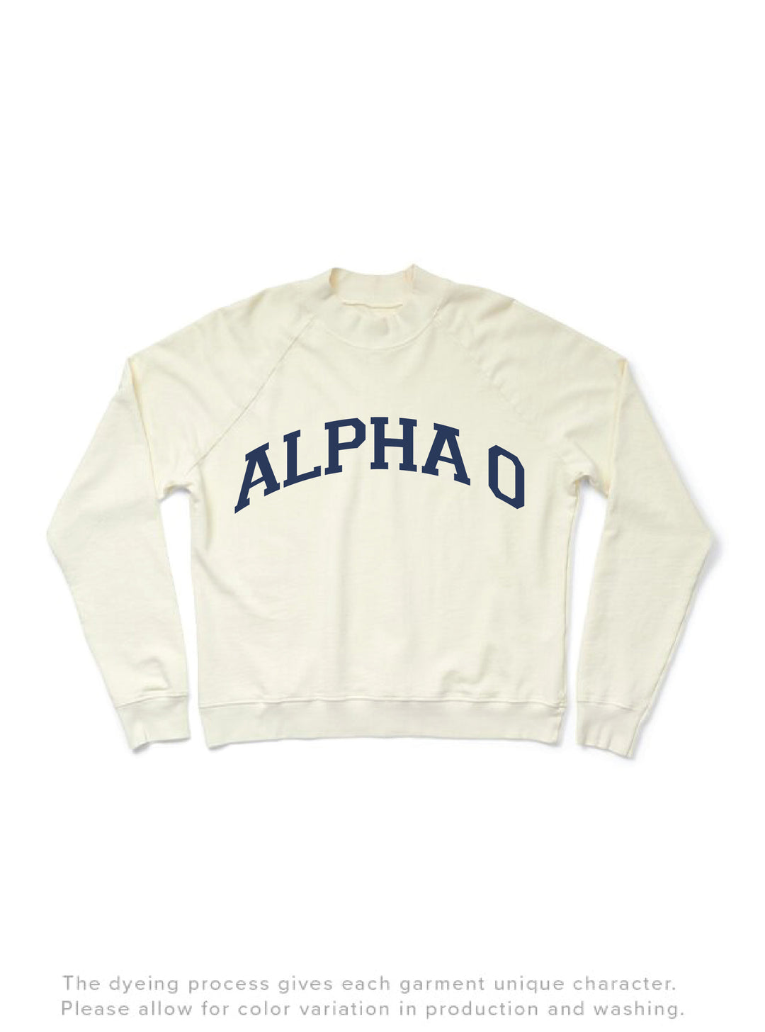 Simple Mock Neck Vanilla Ice Light Weight Sorority Crewneck