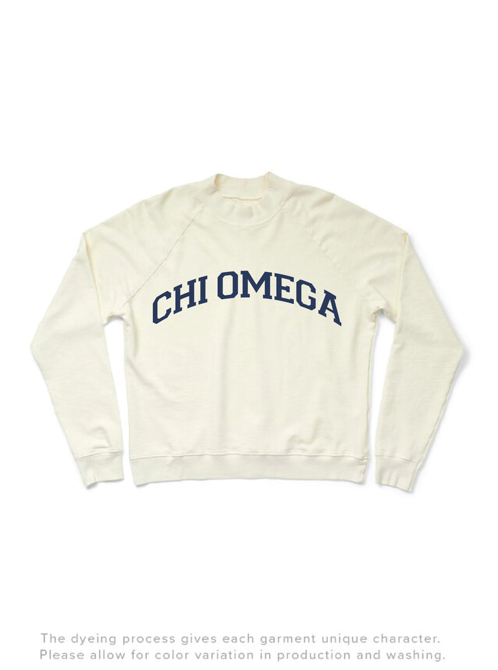 Simple Mock Neck Vanilla Ice Light Weight Sorority Crewneck