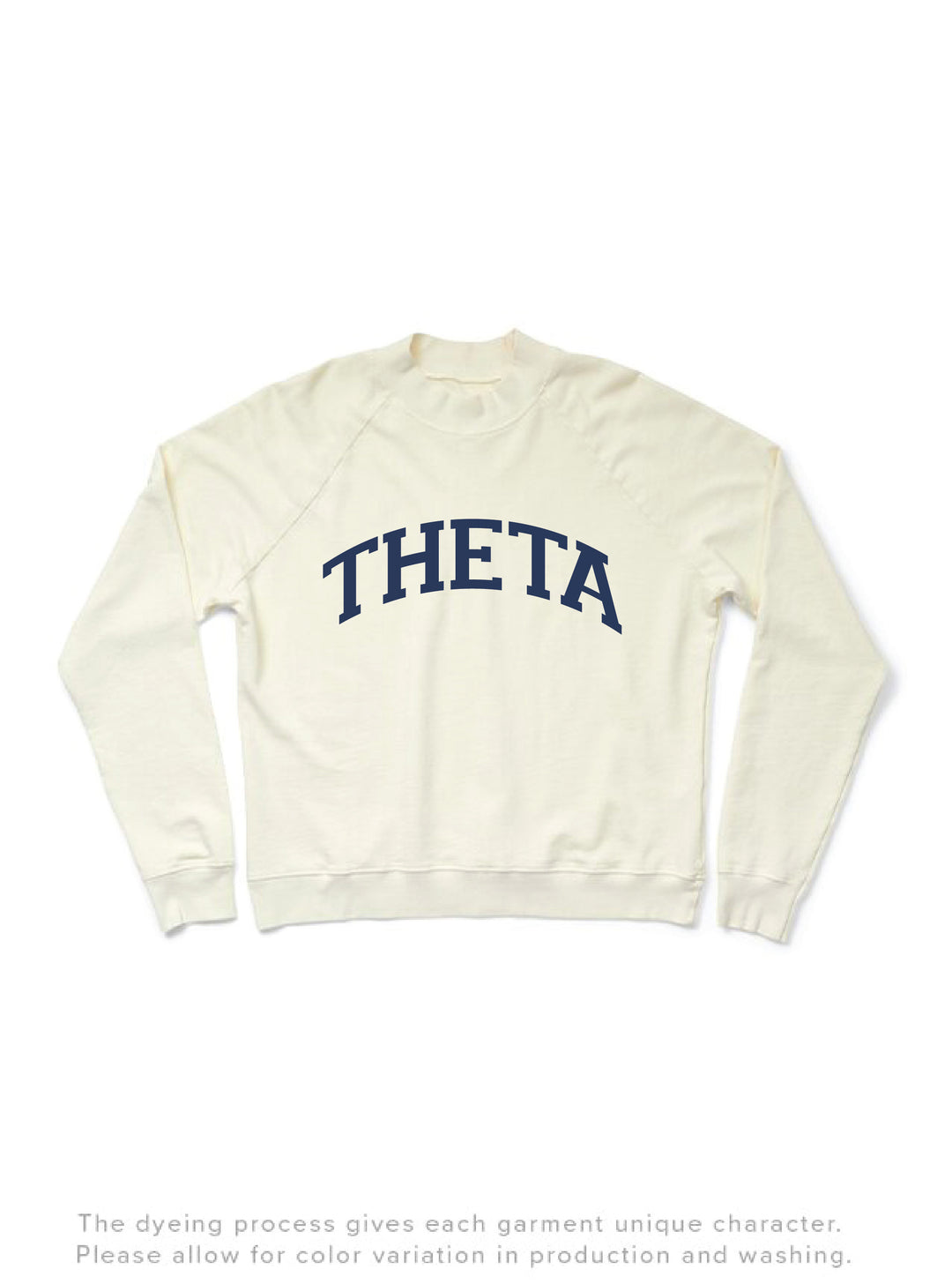 Simple Mock Neck Vanilla Ice Light Weight Sorority Crewneck