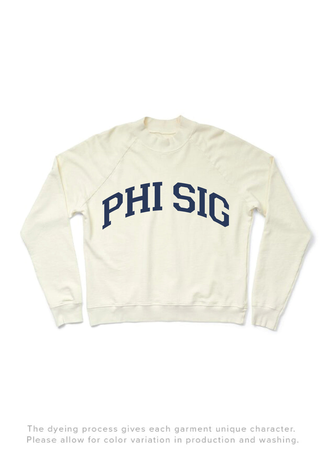 Simple Mock Neck Vanilla Ice Light Weight Sorority Crewneck