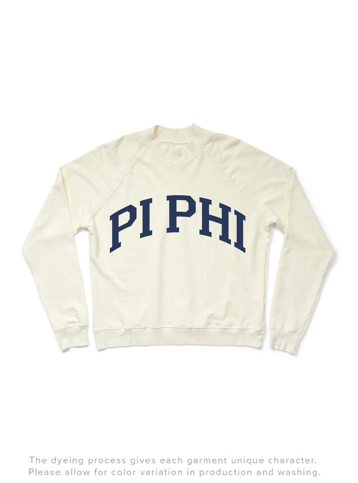 Simple Mock Neck Vanilla Ice Light Weight Sorority Crewneck