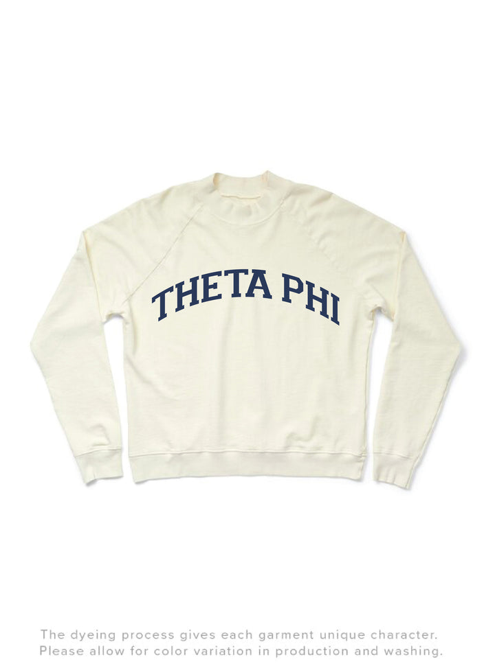 Simple Mock Neck Vanilla Ice Light Weight Sorority Crewneck