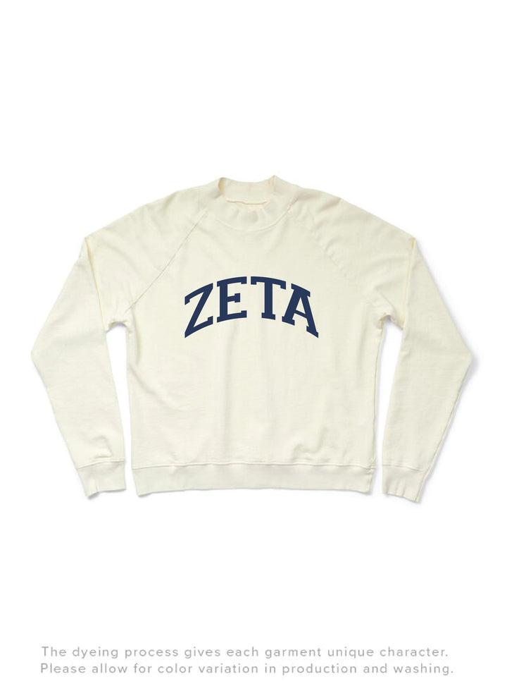 Simple Mock Neck Vanilla Ice Light Weight Sorority Crewneck