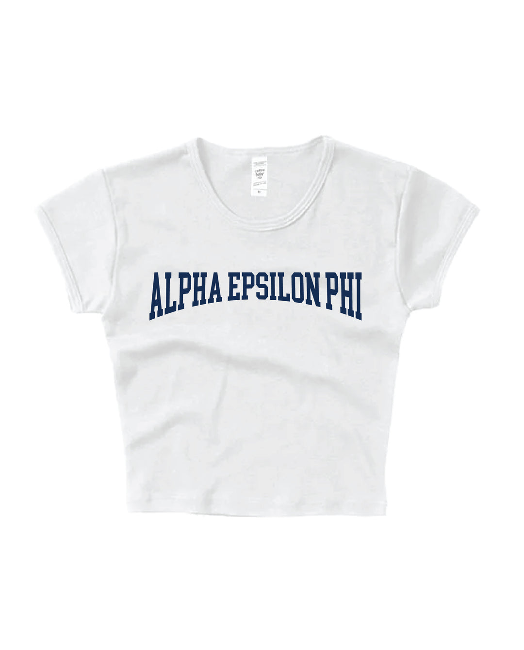 Alpha Epsilon Phi Everyday Navy Print Baby Tee