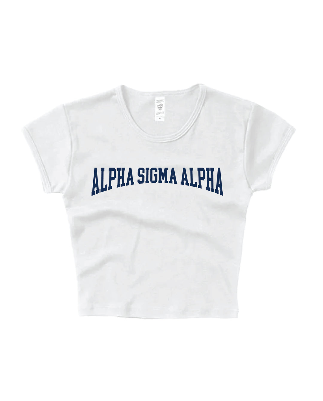 Alpha Sigma Alpha Everyday Navy Print Baby Tee