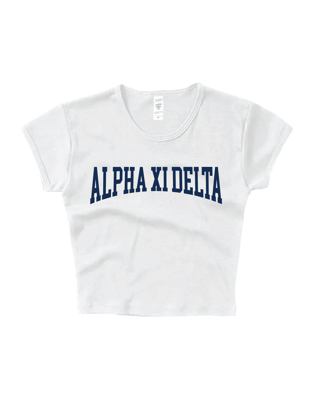 Alpha Xi Delta Everyday Navy Print Baby Tee