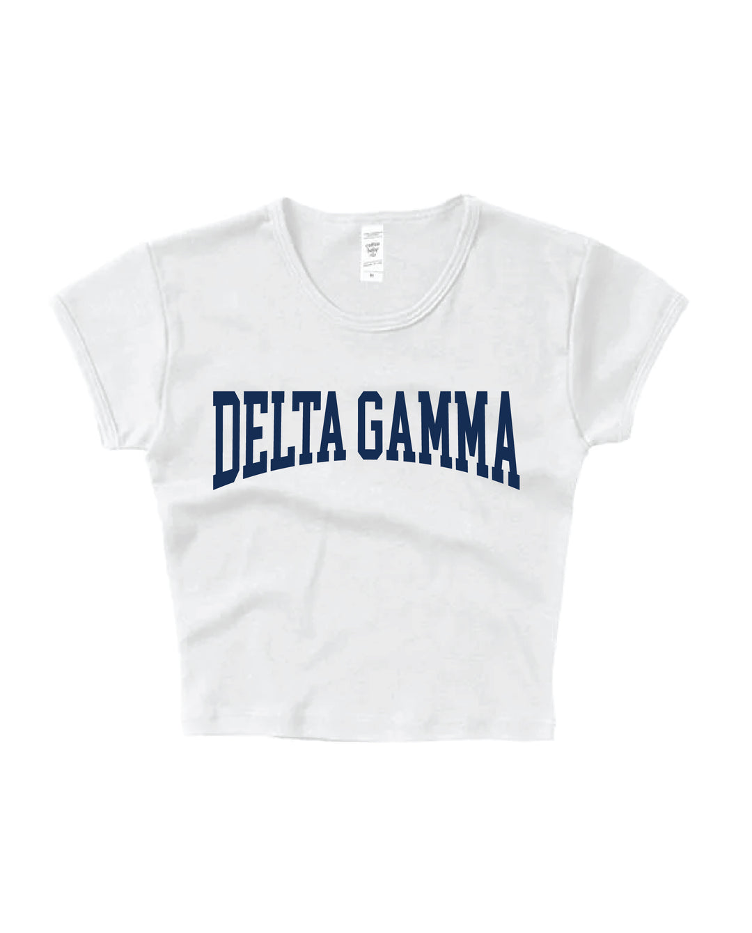 Delta Gamma Everyday Navy Print Baby Tee