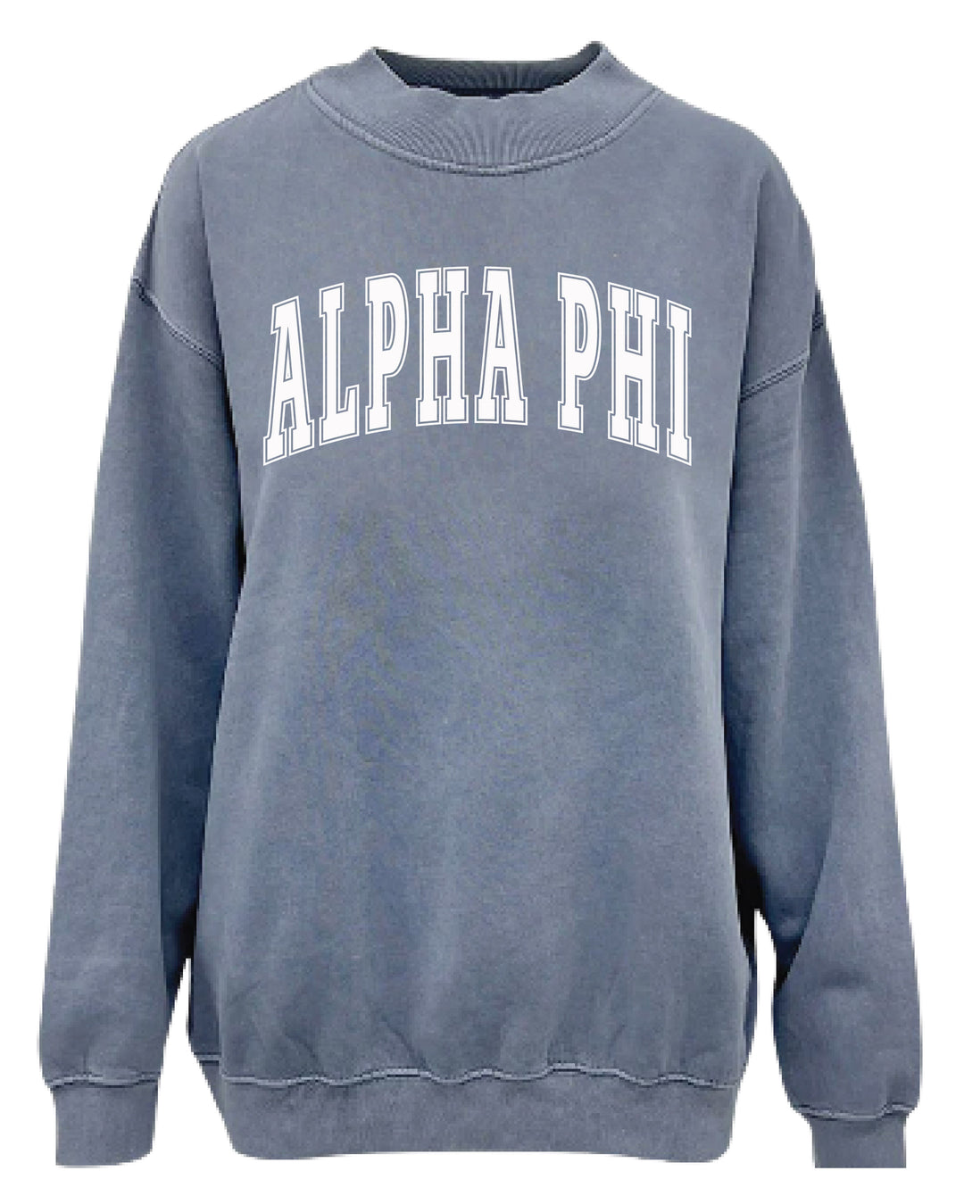Simple Mock Neck Ocean Sorority Crewneck