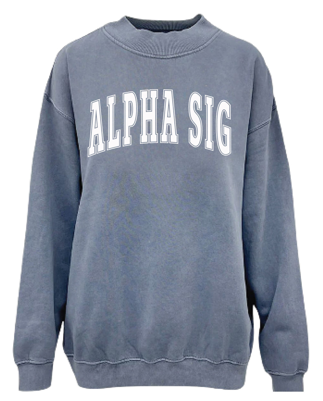 Simple Mock Neck Ocean Sorority Crewneck