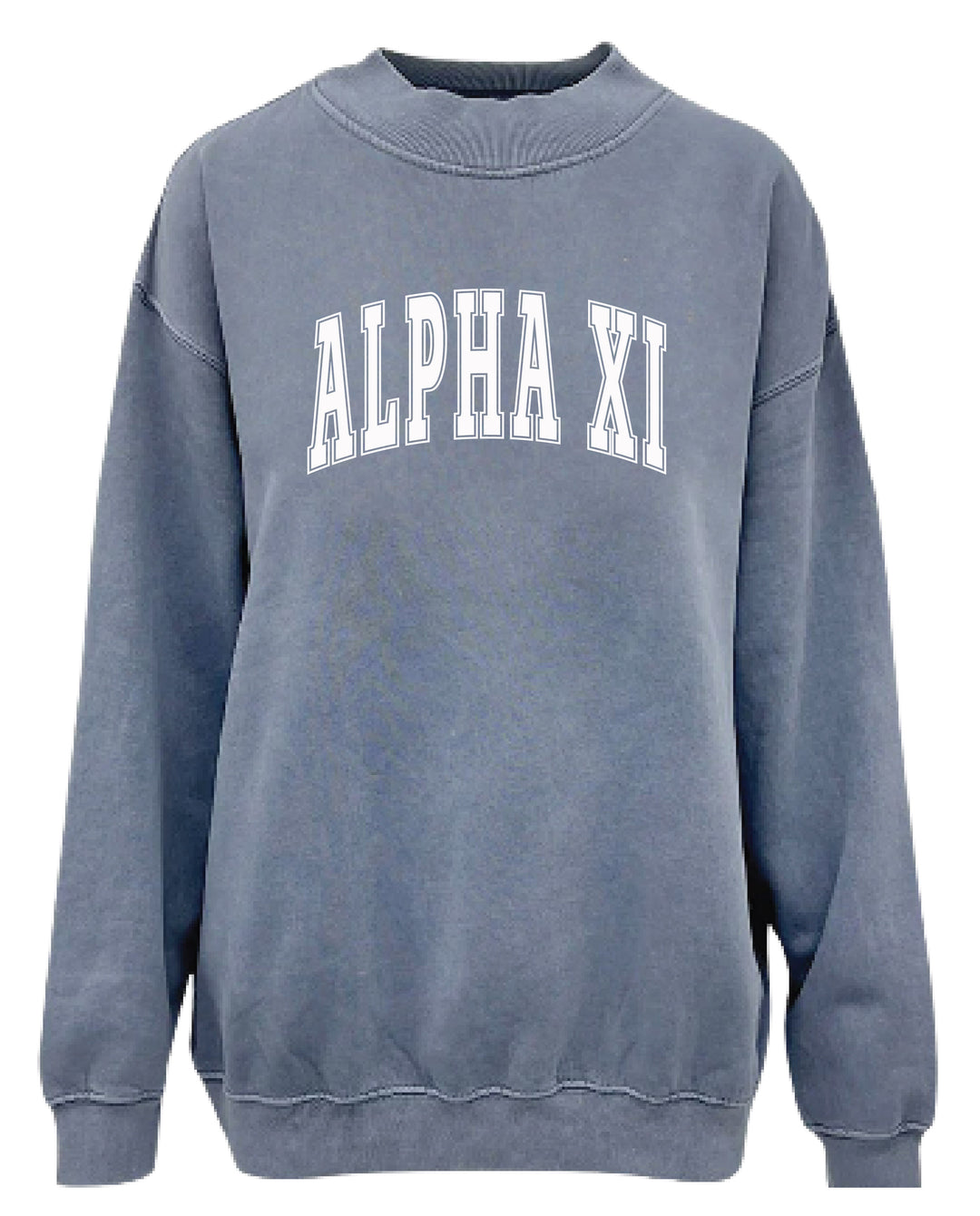 Simple Mock Neck Ocean Sorority Crewneck