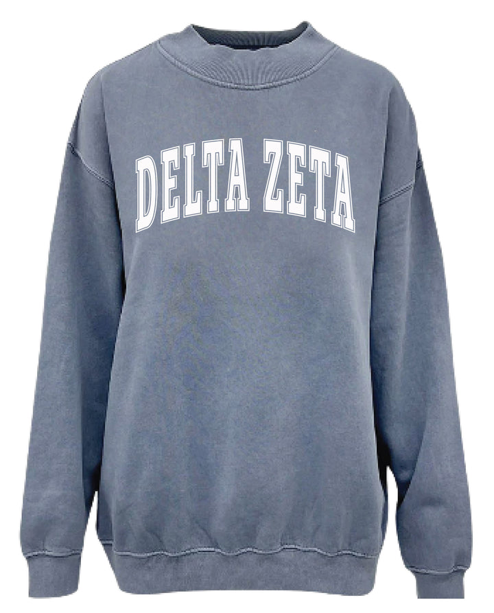 Simple Mock Neck Ocean Sorority Crewneck