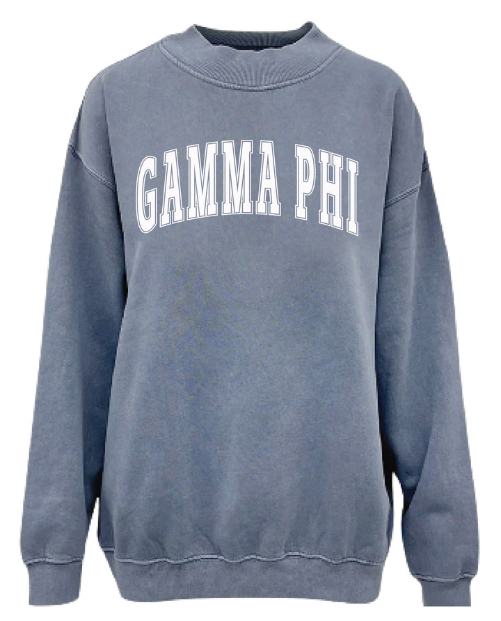 Simple Mock Neck Ocean Sorority Crewneck