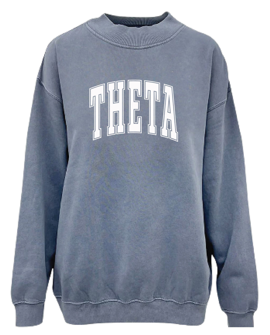 Simple Mock Neck Ocean Sorority Crewneck