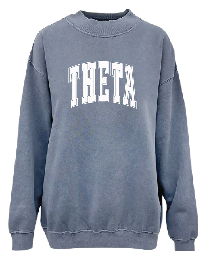 Simple Mock Neck Ocean Sorority Crewneck