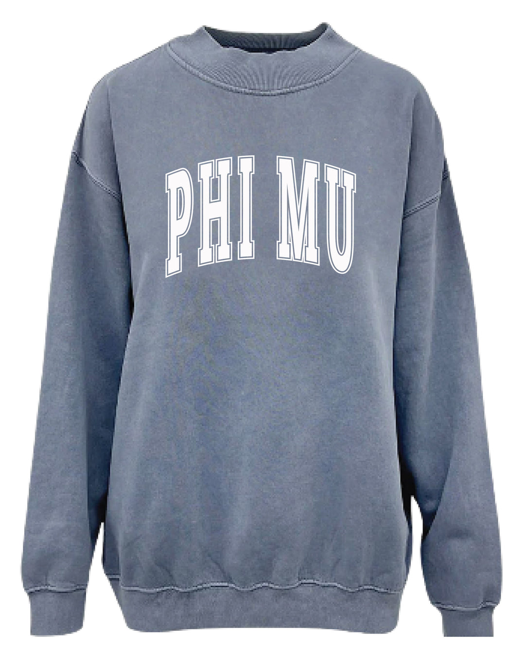 Simple Mock Neck Ocean Sorority Crewneck