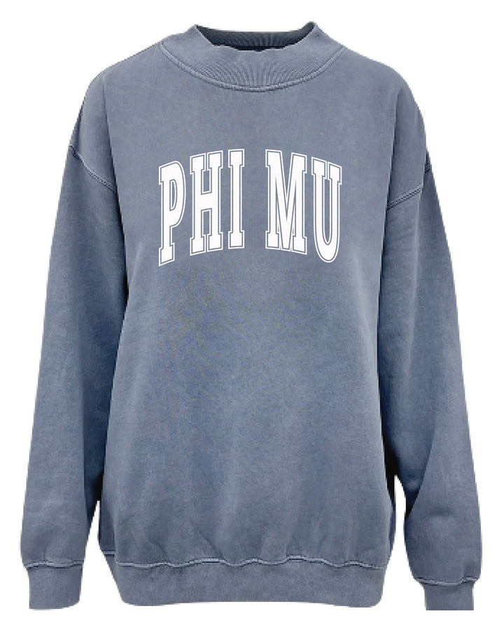 Simple Mock Neck Ocean Sorority Crewneck